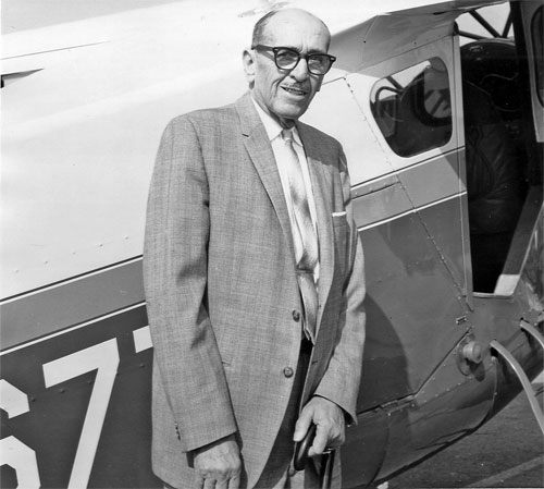 Benny Howard in front of Howard